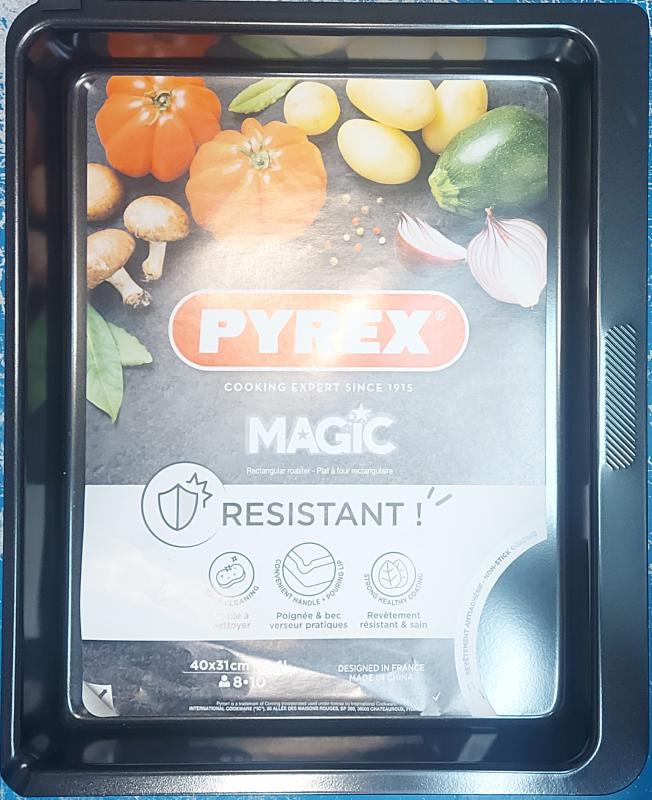 PYREX MAGIC bevonatos tepsi 40x30x5 cm (külső 43,5x35,5 cm)
