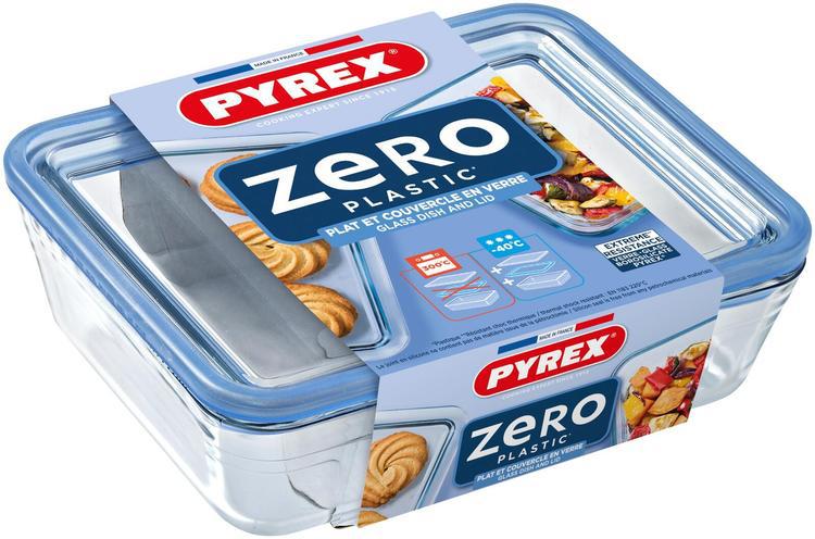 PYREX PURE szögletes sütőtál + üveg tető 1,5L, 22x17x6cm