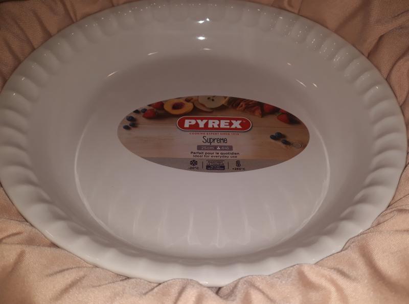 PYREX SUPREME kerámia kerek pitesütő, 25X4 cm, 1,8 liter 203219
