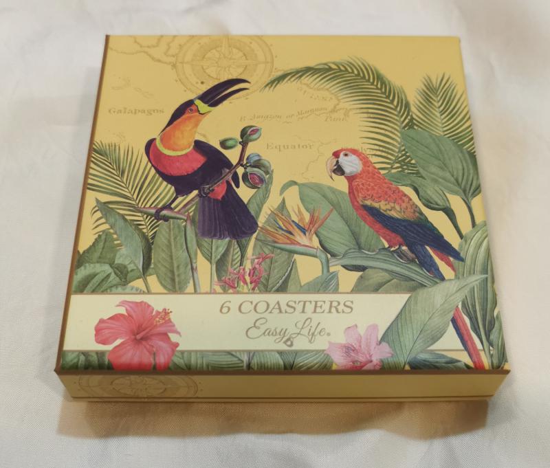 R2S Easy Life EXOTIC PARADISE parafa poháralátét, 6 db, díszdobozos, R0952EXPA