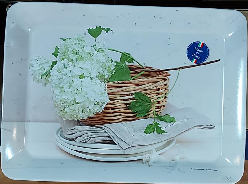 R2S Easy Life műa.tálca, Hydrangea, 31X23 cm, 153109WIT