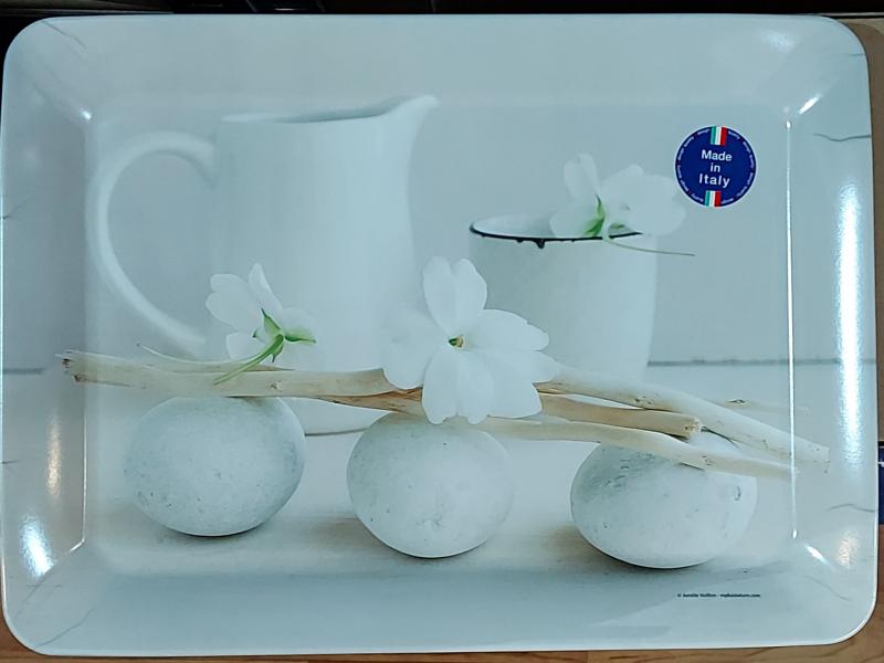 R2S Easy Life műa.tálca, Still life white, 31X23 cm, 153109STI