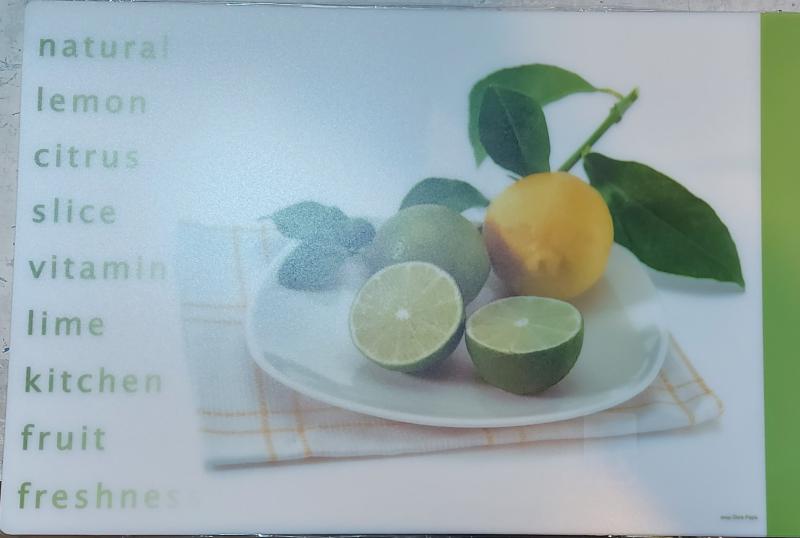 R2S műanyag reggeliző alátét, Cucina green lemon, 45X30 cm ART R0550CUG