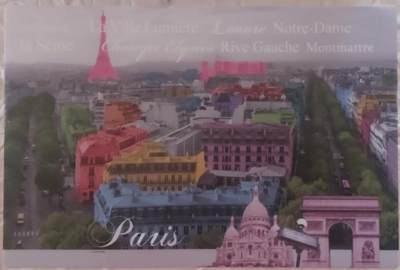 R2S műanyag reggeliző alátét, PARIS COLOR, 45X30 cm, ART PAC0550DO