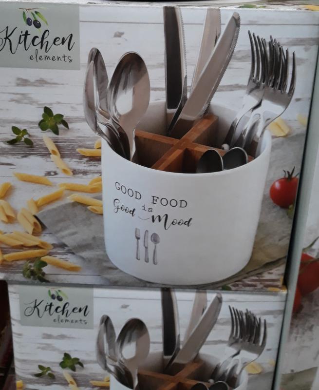 R2S porcelán evőeszköztartó henger, Good Food, 14X13,5 cm, 153383