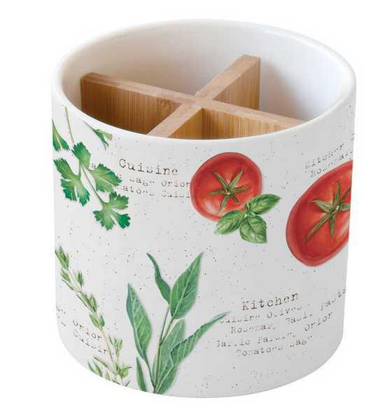 R2S porcelán evőeszköztartó henger, Home Kitchen, 14X13,5 cm