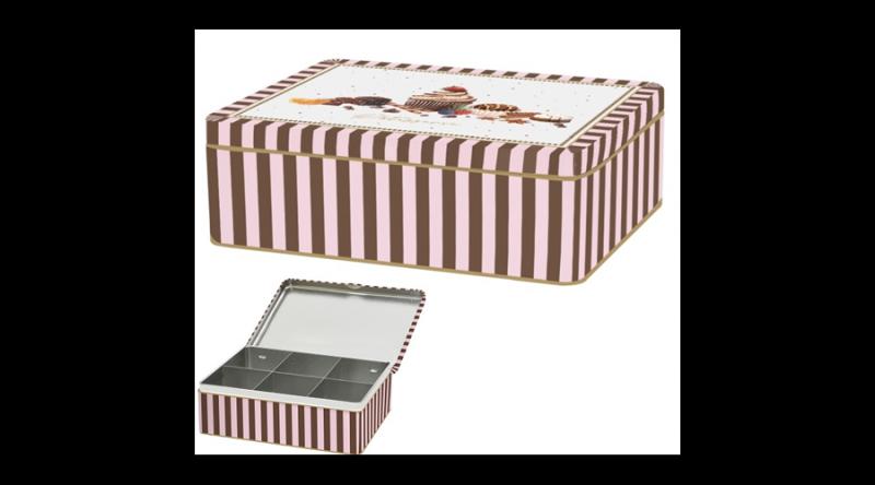 R2S.079SWEM Teafiltertartó fémdoboz 20,5x16x7cm Sweet Moments