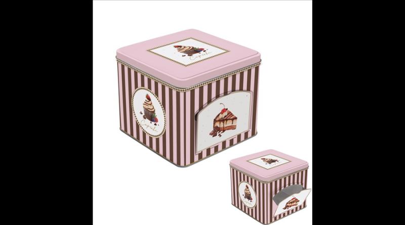 R2S.095SWEM Cukorkás fémdoboz 14x14x12cm, Sweet Moments