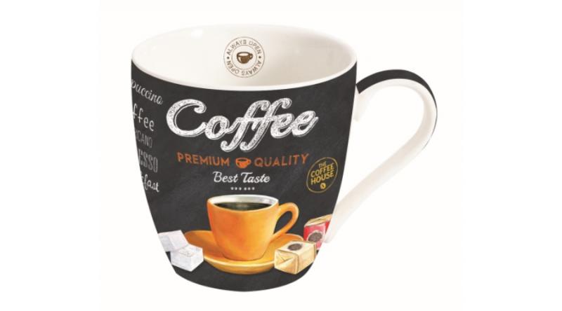 R2S.1010ICTO Porcelánbögre 350ml, dobozban, It's Coffee Time Orange