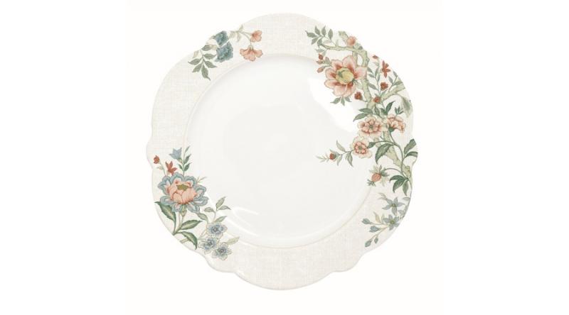 R2S.1050ZENW Porcelán lapostányér 26cm, Zen Garden White