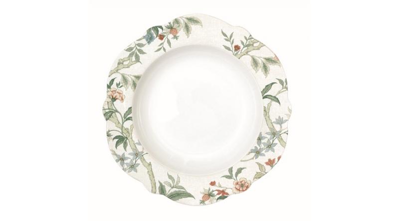 R2S.1051ZENW Porcelán mélytányér 23cm, Zen Garden White