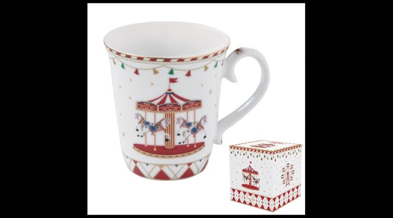 R2S.1101CHWO Porcelánbögre 275ml, dobozban, Christmas Wonderland