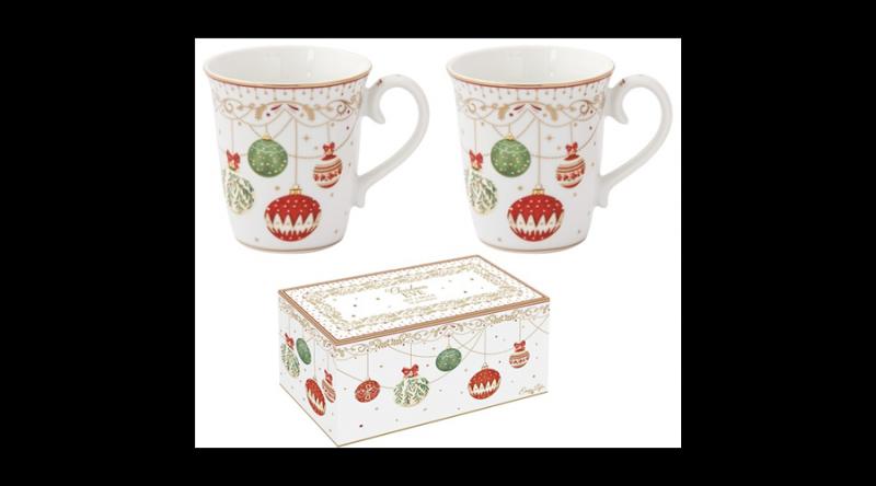 R2S.1102CEVE Porcelán bögreszett 275ml, 2db-os dobozban, Christmas Eve