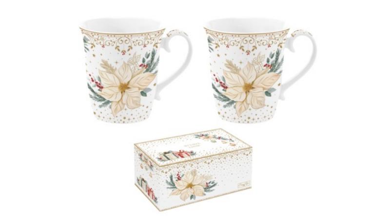 R2S.1102WHEL Porcelán bögreszett 275ml, 2db-os, dobozban, White Elegance