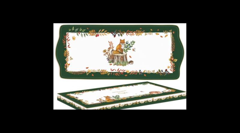 R2S.1109FODR Porcelántálca 35x15cm, dobozban, Forest Dream