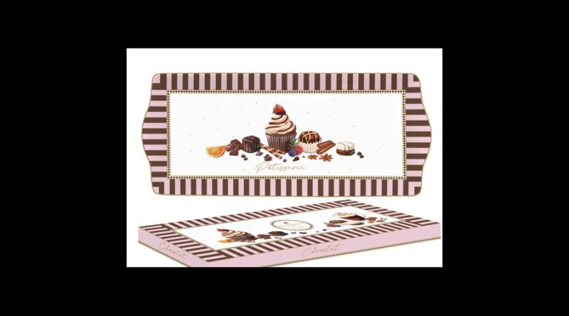 R2S.1109SWEM Porcelántálca 35x15cm, dobozban, Sweet Moments