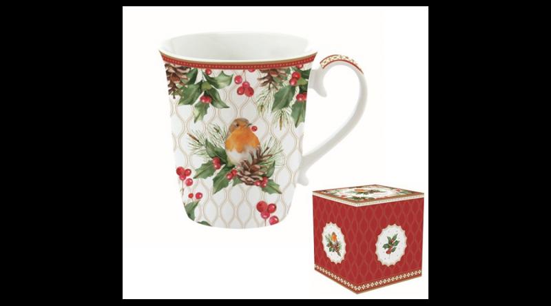 R2S.1171CHBE Porcelánbögre 275ml, dobozban, Christmas Berries