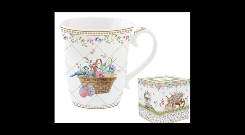 R2S.1171SPBL Porcelánbögre 275ml, dobozban, Spring Bloom
