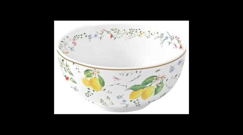R2S.1190FCIT Porcelántálka 12cm, Fleurs et Citrons