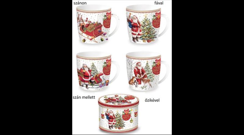 R2S.119CHME Porcelánbögre 350ml, fémdobozban, Christmas Memories