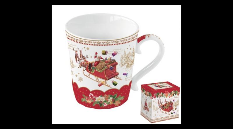 R2S.1234CHME Porcelánbögre 340ml, dobozban, Christmas Memories