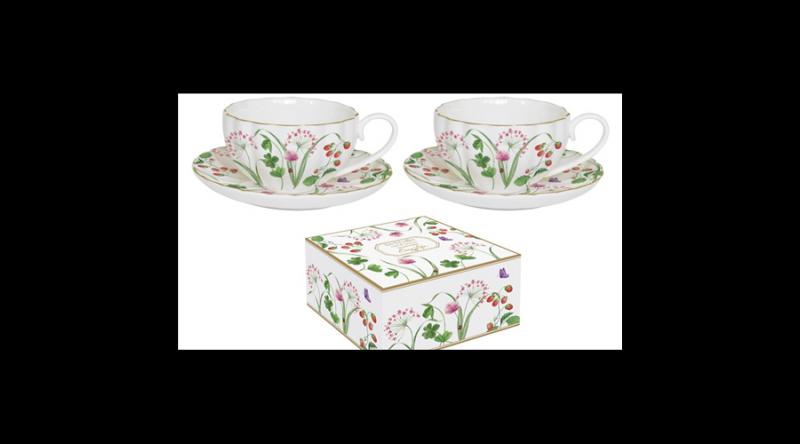 R2S.1288ENPL Porcelán eszpresszócsésze+alj 2személyes, 100ml, dobozban, En Plein Air