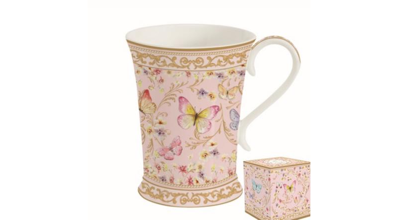 R2S.1355MAJB Porcelánbögre 270ml,dobozban,Majestic Butterflies