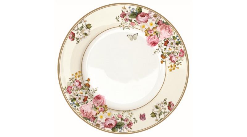 R2S.1359BLOC Porcelántányér 27cm, Blooming Opulence cream