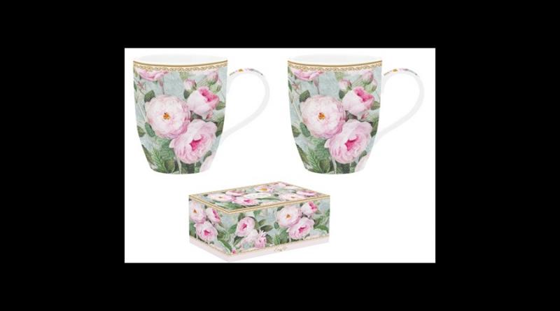 R2S.1457ROBL Porcelán bögreszett 2db-os 350ml dobozban,Roses in Bloom