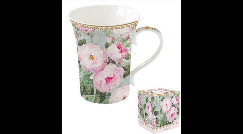 R2S.1461ROBL Porcelánbögre 360ml dobozban,Roses in Bloom