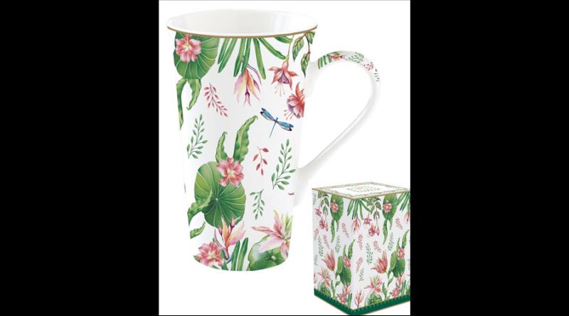 R2S.1462BOCH Porcelánbögre 600ml, dobozban, Botanic Chic