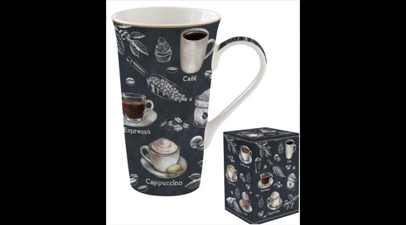 R2S.1462BRST Porcelánbögre 600ml, dobozban, Barista