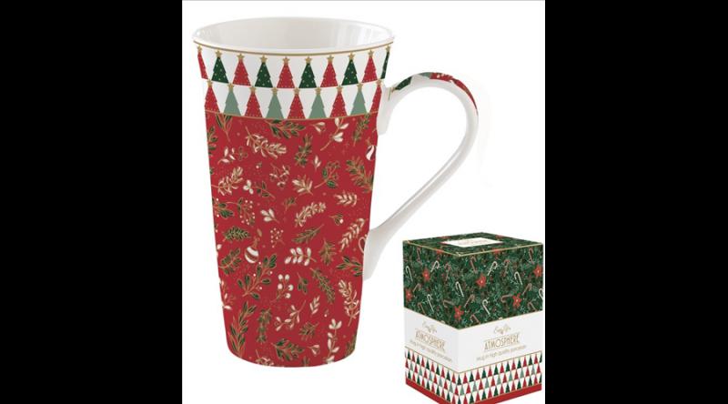 R2S.1462FACH Porcelánbögre 600ml, dobozban, Atmosphere, Fancy Christmas