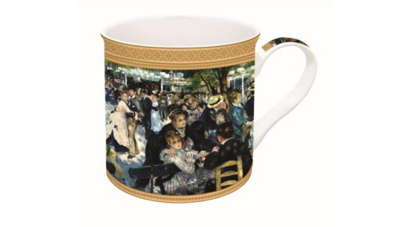 R2S.170REN1 Porcelánbögre dobozban 300ml,Renoir:Bál a Le Moulin de la Galette-nél