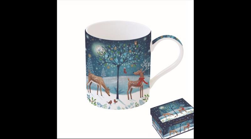 R2S.1770WL02 Porcelánbögre 350ml dobozban,With Love at Christmas, Deers