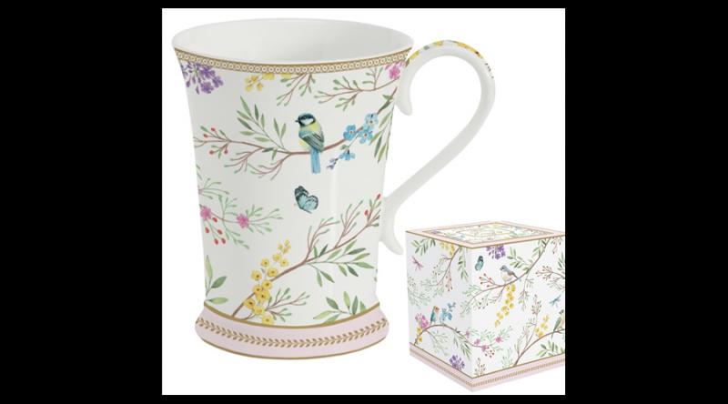 R2S.1784BIME Porcelánbögre 300ml, dobozban, Birds Melody