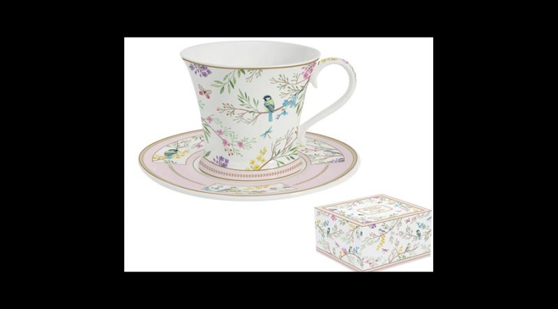 R2S.1785BIME Porcelán reggelizőcsésze+alj 350ml, dobozban