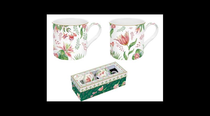 R2S.178BOCH Porcelán bögreszett 2db-os, 300ml, dobozban, Botanic Chic