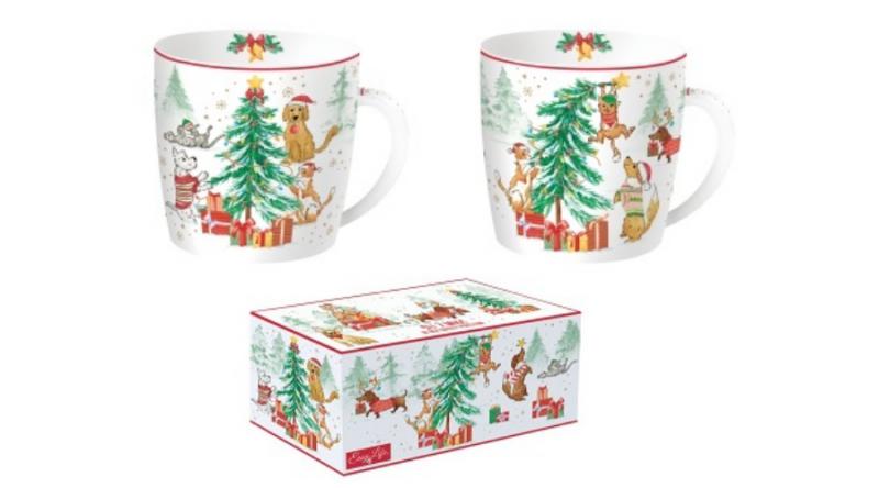 R2S.213CHGA Porcelán bögreszett 2db-os, dobozban, 350ml, Christmas Gang