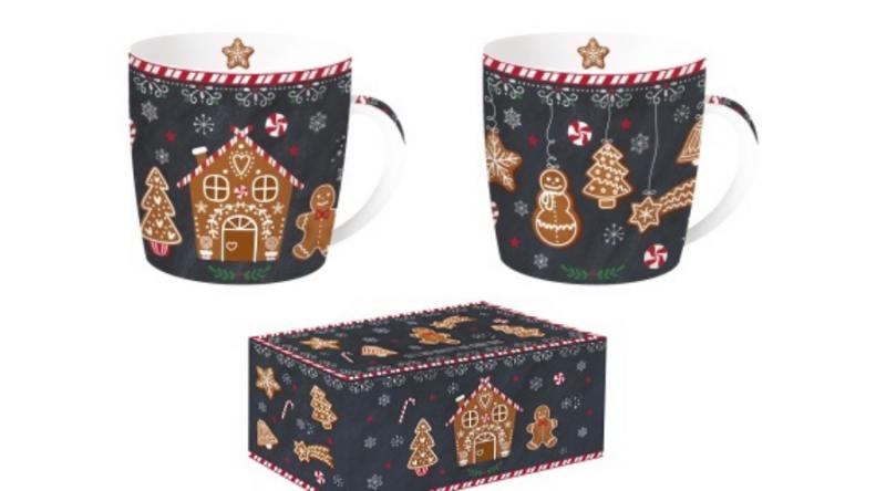 R2S.213GING Porcelán bögreszett 2db-os, dobozban, 350ml, Gingerbread