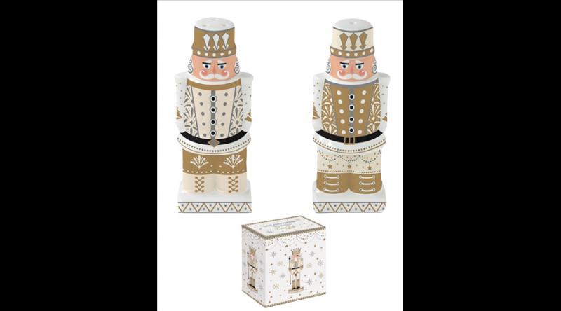 R2S.2191RNUT Porcelán só-borsszóró szett, 9cm, dobozban, Royal Nutcracker