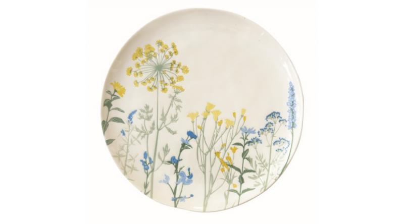 R2S.2200MILY Porcelán lapostányér 26cm, Mille Fleurs Yellow