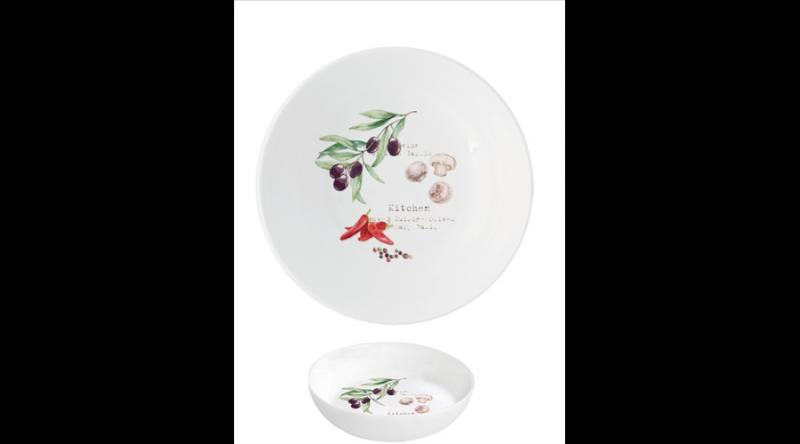 R2S.2201HOMK Porcelán mélytányér 18cm,Home & Kitchen