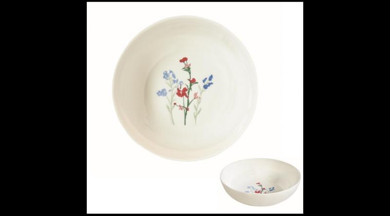 R2S.2201MILB Porcelán mélytányér 18cm, Mille Fleurs Blue