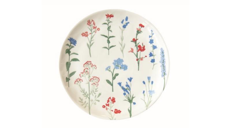 R2S.2202MILB Porcelán desszerttányér 21cm, Mille Fleurs Blue