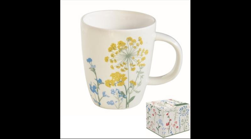 R2S.2203MILY Porcelánbögre 350ml, dobozban, Mille Fleurs Yellow