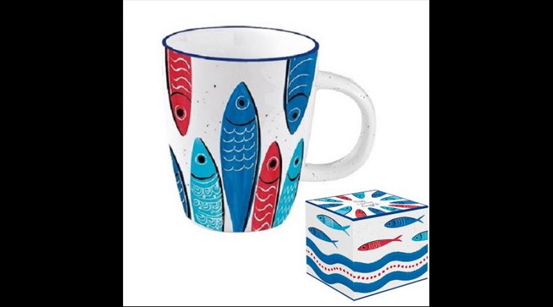 R2S.2203SARD Porcelánbögre 350ml dobozban,Sardine's Party