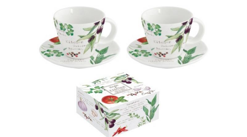 R2S.2205HOMK Porcelán eszpresszócsésze+alj 120ml dobozban,Home & Kitchen
