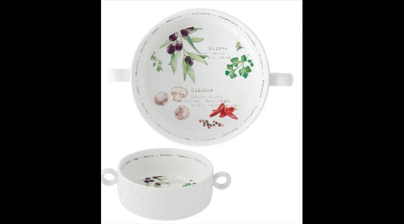 R2S.2207HOMK Porcelántálka füllel 16cm,Home & Kitchen