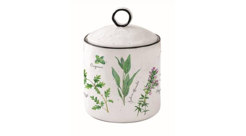 R2S.2212HERU Porcelán konyhai tároló 10,5x15,5cm,Herbarium